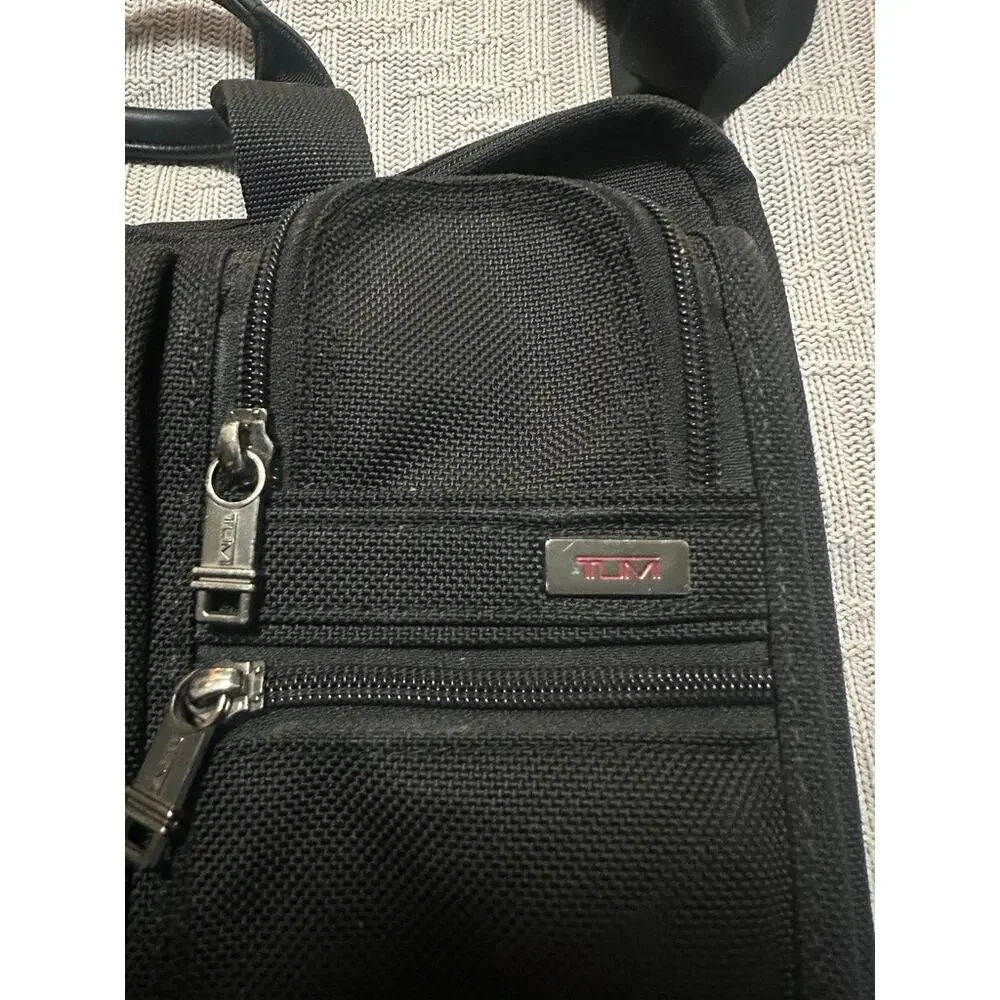 Tumi black Alpha canvas computer bag